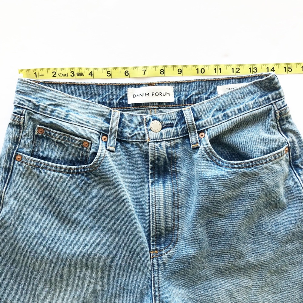 Aritzia Denim Forum Jeans Womens 28 Farrah Hi-Rise Wide Leg Jeans Light Blue - Picture 9 of 11